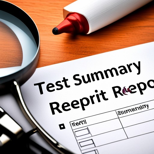 writing test summary report is a major task of